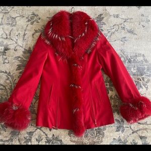 Red Coat/Jacket real fur